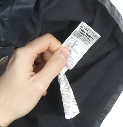 Marks and Spencer Women's Navy Hooded Belted Mid-Length Jacket UK 12