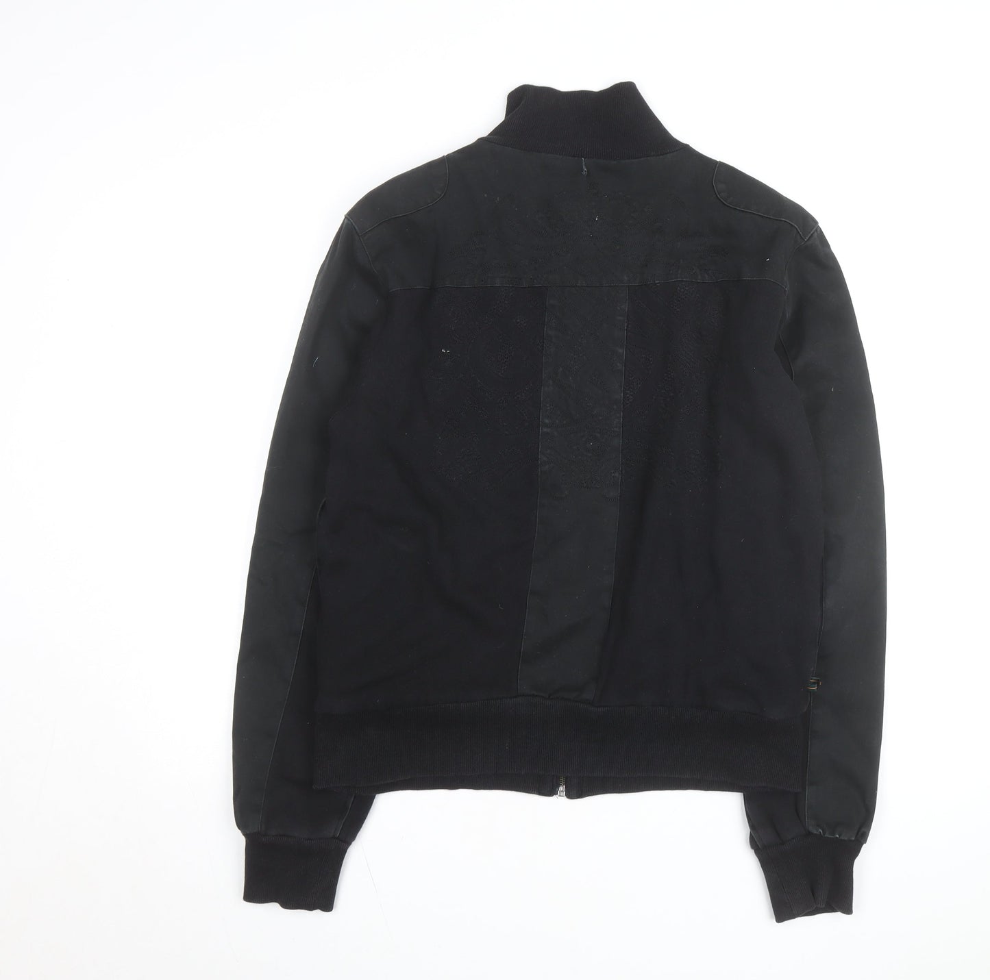 Criminal Damage Men's Black Cotton Bomber Jacket Size L