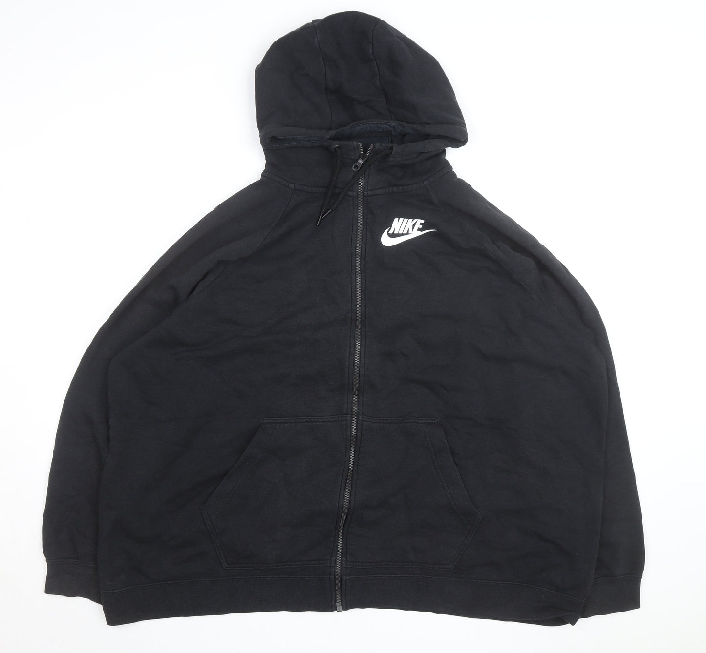 Nike Men's Black 3XL Full Zip Hooded Fleece Sweatshirt