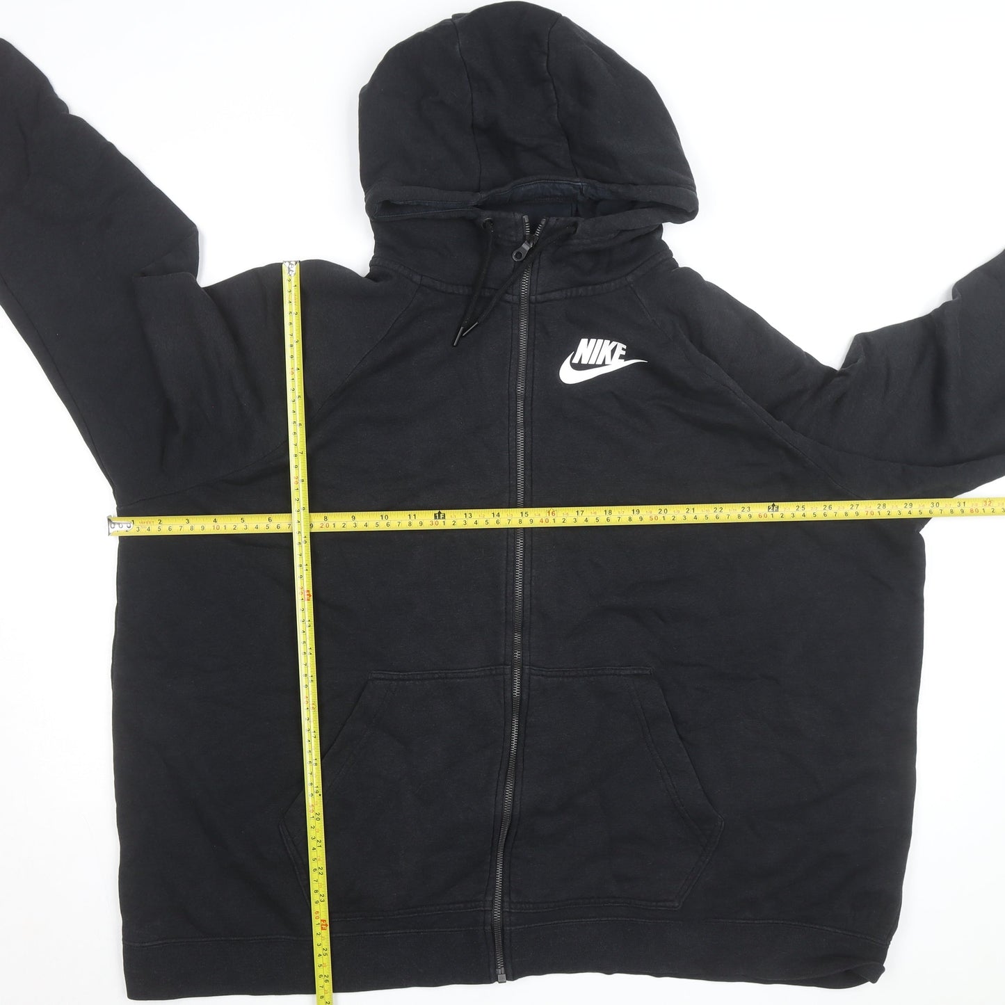 Nike Men's Black 3XL Full Zip Hooded Fleece Sweatshirt