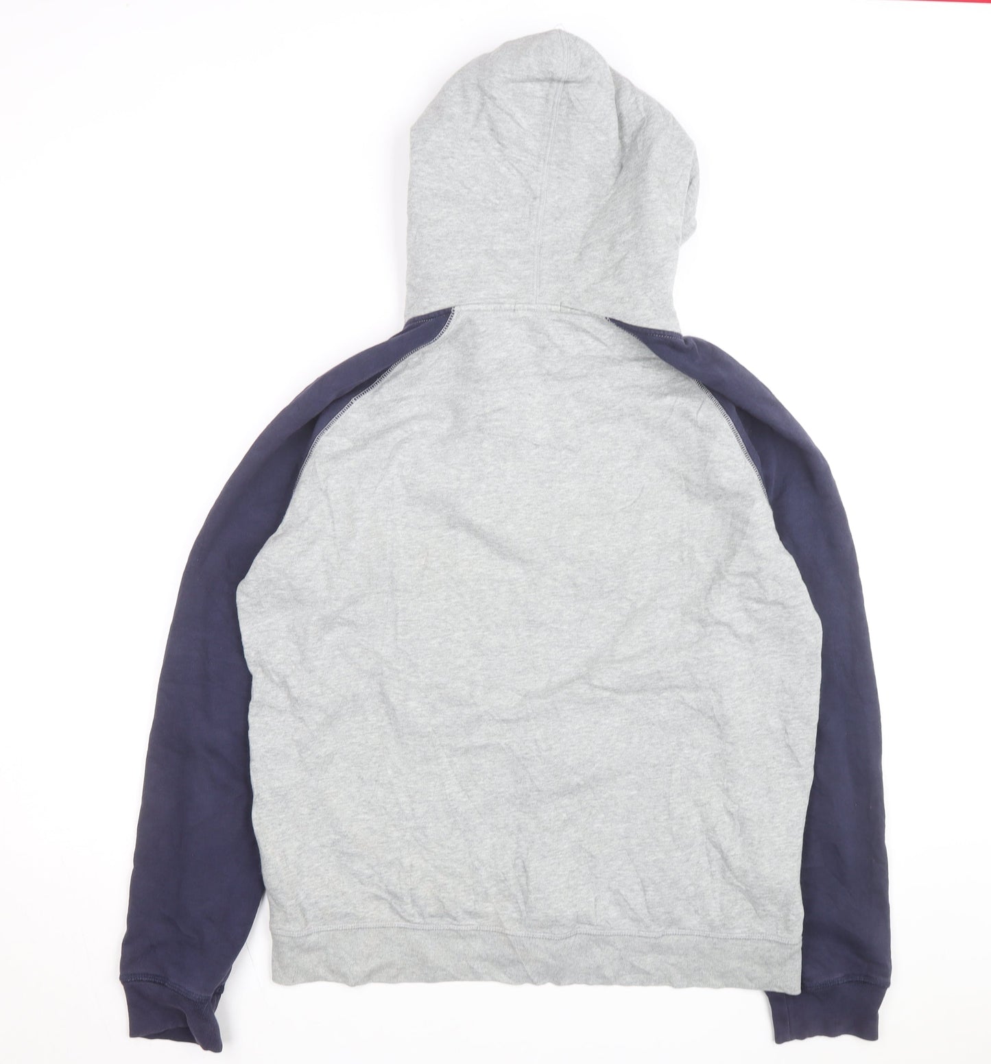 GAP Men's Grey Full Zip Hoodie L Logo Fleece Sweatshirt