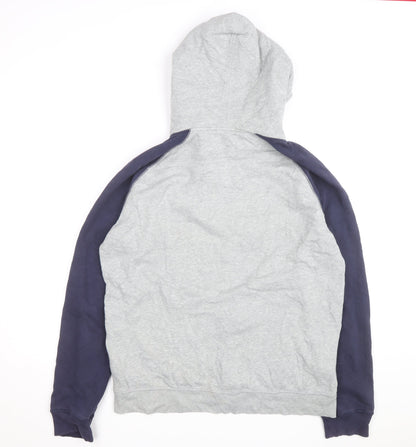 GAP Men's Grey Full Zip Hoodie L Logo Fleece Sweatshirt