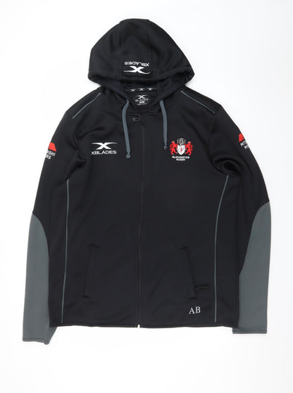 XBlades Men’s Black Gloucester Rugby 3XL Full Zip Hoodie