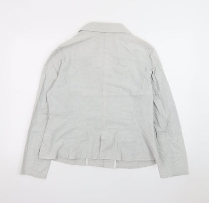 Marks and Spencer Women’s Grey Linen Blend Blazer Size 16
