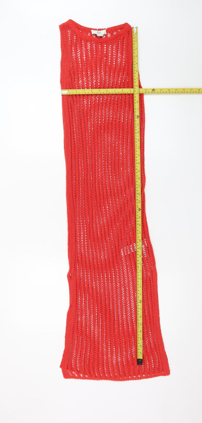Marks and Spencer Women’s Red Knit Sleeveless Long Slip Dress XS