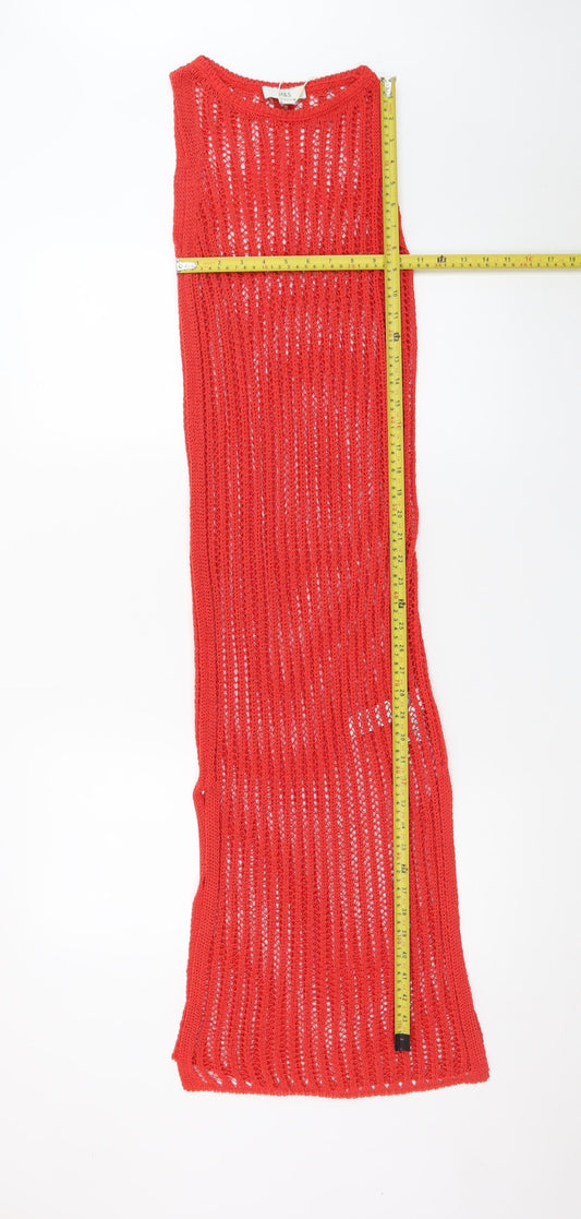 Marks and Spencer Women’s Red Knit Sleeveless Long Slip Dress XS