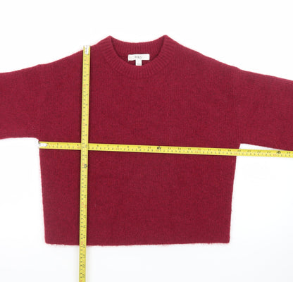 Marks and Spencer Women's Red Wool Blend Crew Neck Pullover Jumper Size S