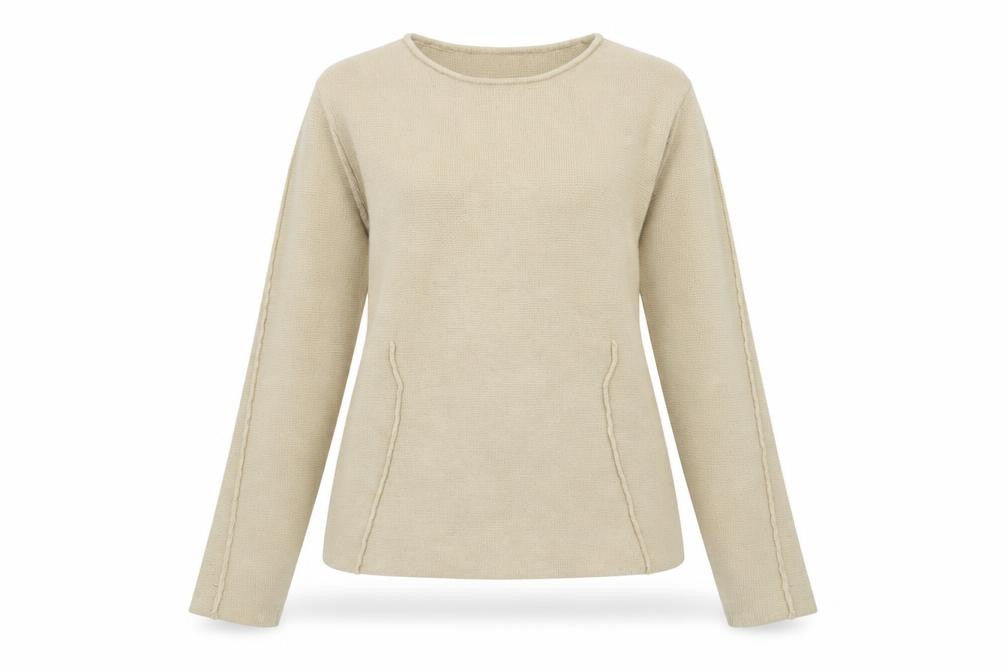 Marks and Spencer Women Beige XS Knit Pullover Jumper