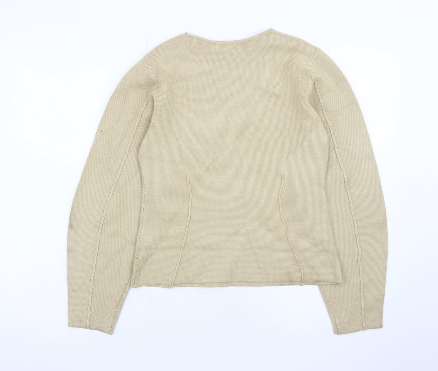 Marks and Spencer Women Beige XS Knit Pullover Jumper