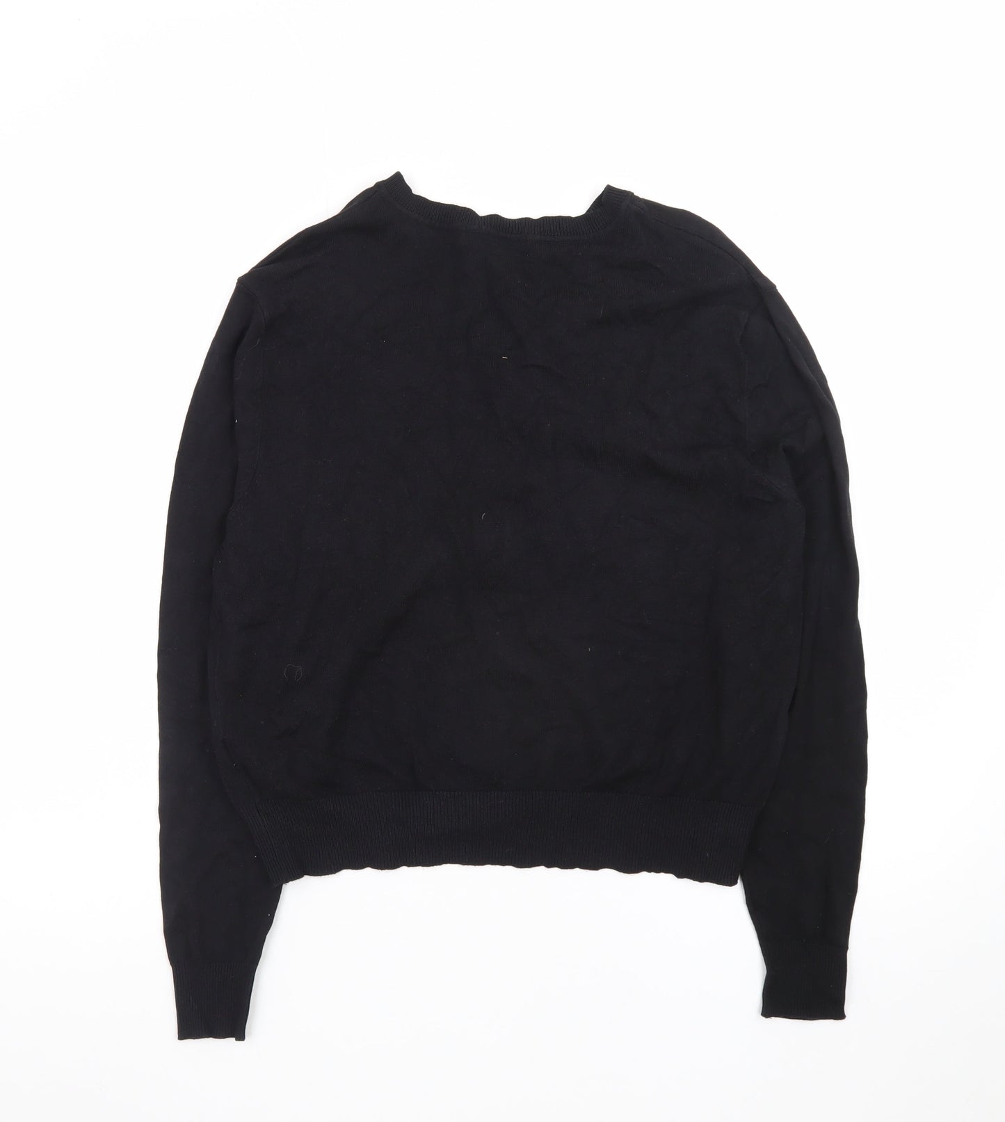Marks and Spencer Womens Black Size 12 Cardigan Viscose Blend
