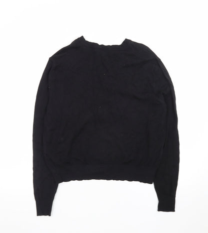 Marks and Spencer Womens Black Size 12 Cardigan Viscose Blend