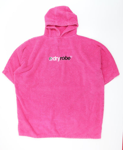 Dryrobe Pink Hooded Towelling Bathrobe Women’s Medium Beach Surf