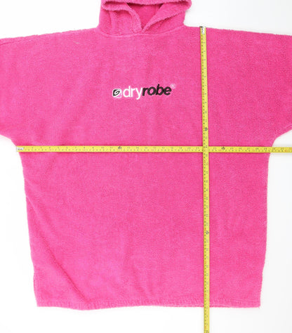 Dryrobe Pink Hooded Towelling Bathrobe Women’s Medium Beach Surf
