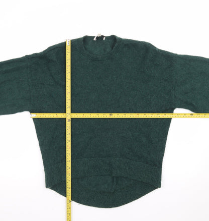 & Other Stories Women's Green Mohair Wool Blend Pullover Jumper Size S