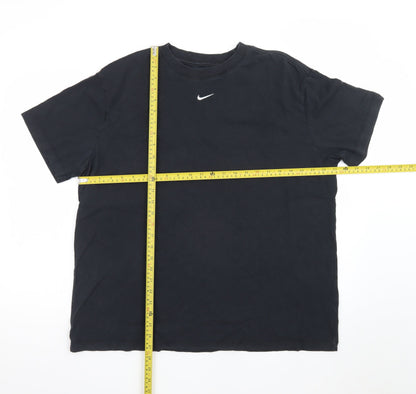 Nike Men's Black Large Loose Fit Crew Neck T-Shirt