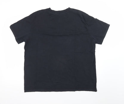Nike Men's Black Large Loose Fit Crew Neck T-Shirt