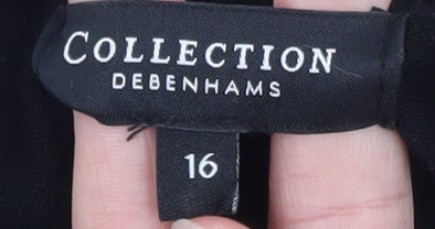 Debenhams Women's Black Size 16 Knit Open Cardigan