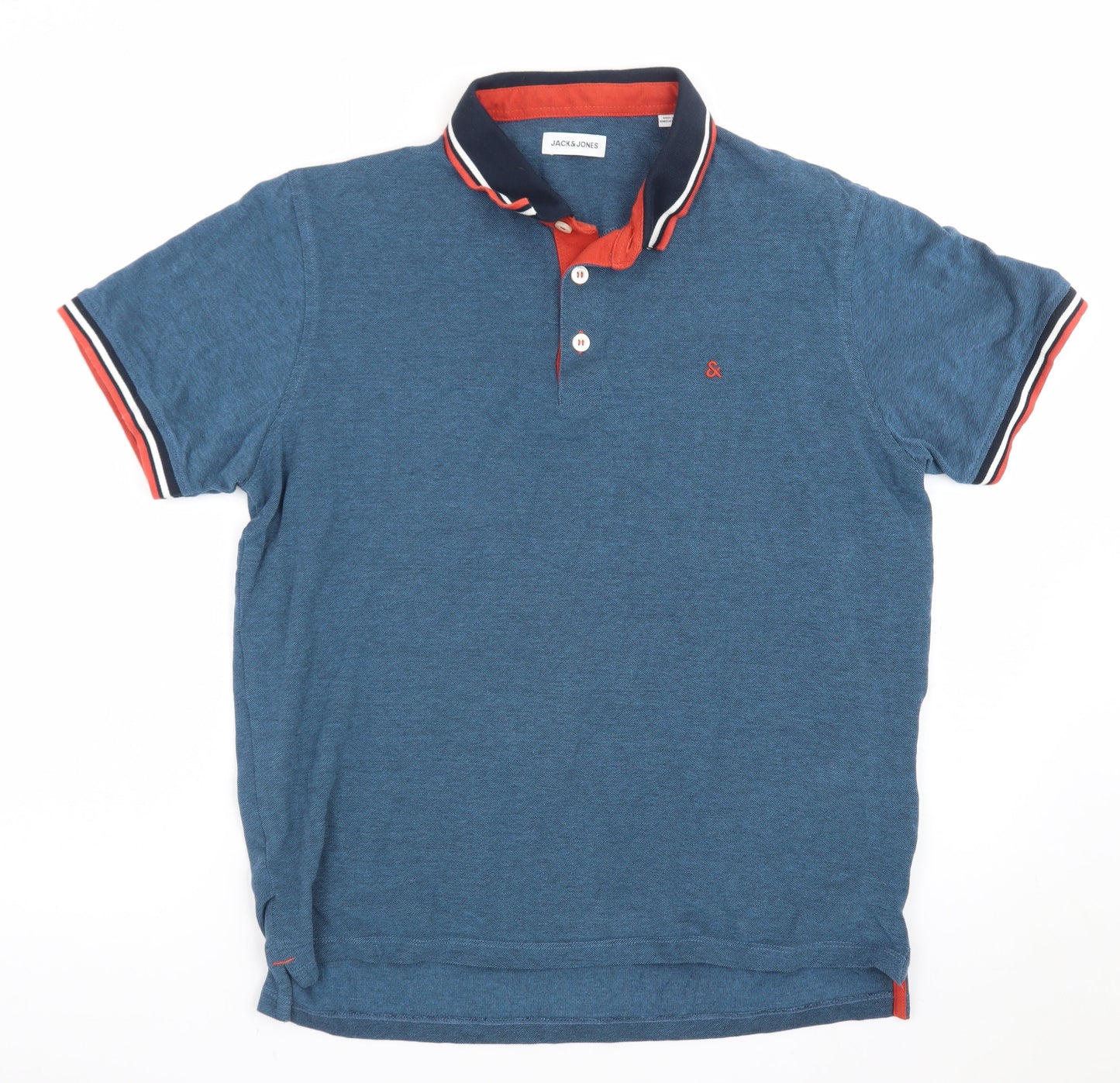 Jack & Jones Men’s Blue Cotton Polo Shirt XL Classic Fit