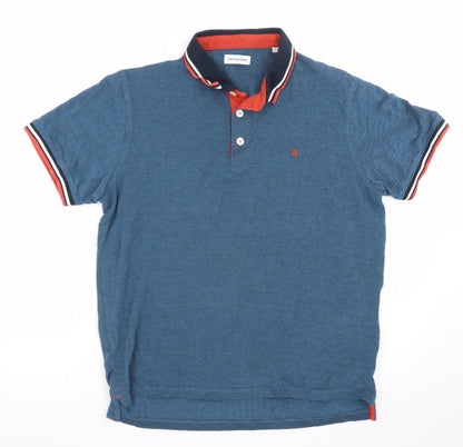 Jack & Jones Men’s Blue Cotton Polo Shirt XL Classic Fit