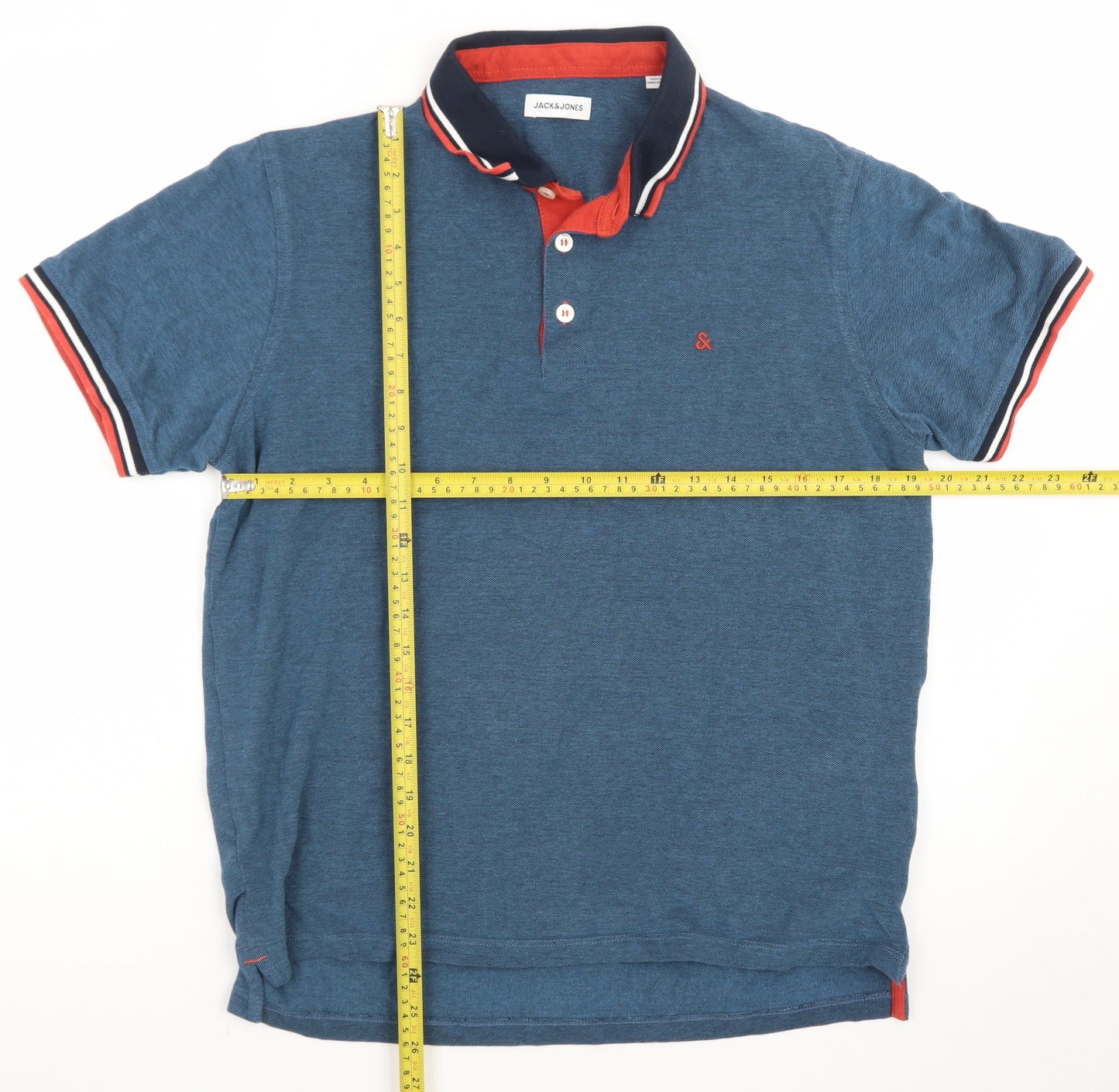 Jack & Jones Men’s Blue Cotton Polo Shirt XL Classic Fit