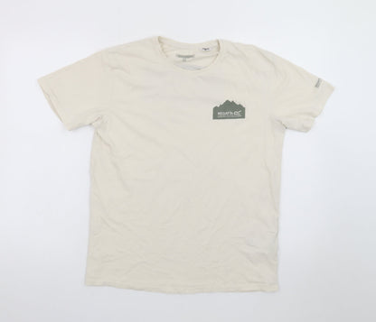 Regatta Men's Beige Graphic Outdoor Crew Neck Cotton T-Shirt M