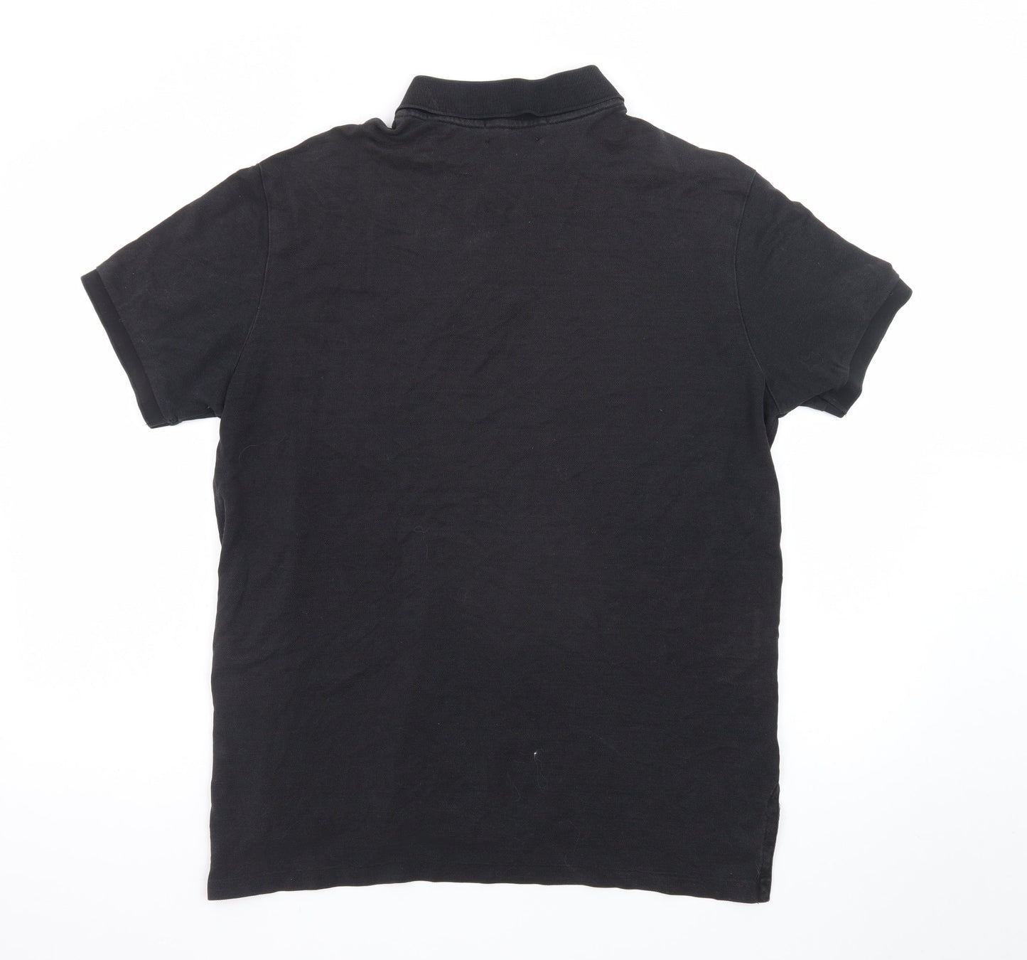 Ralph Lauren Men's Black Custom Fit Cotton Polo Shirt Size L