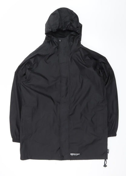 Regatta Men's Black M Waterproof Hooded Rain Jacket