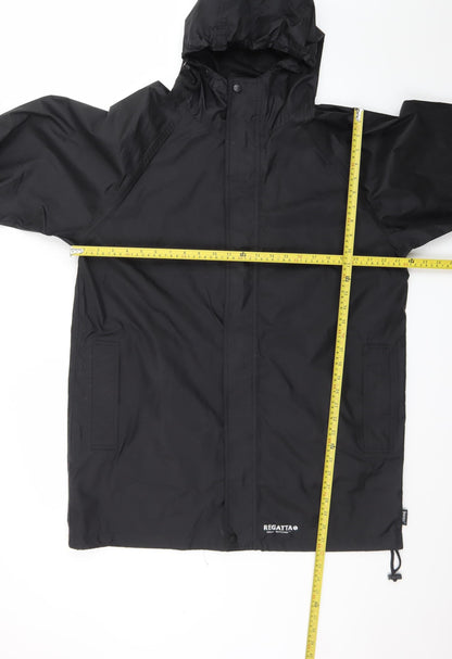 Regatta Men's Black M Waterproof Hooded Rain Jacket