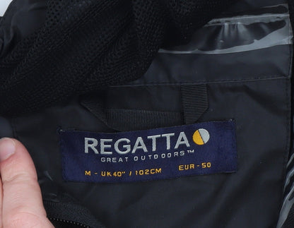 Regatta Men's Black M Waterproof Hooded Rain Jacket