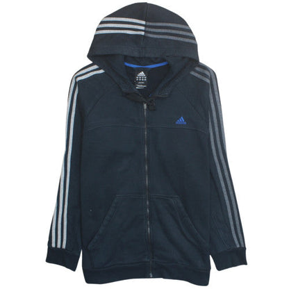 Adidas Men's Black XL Full Zip Hoodie Essentials Sportswear