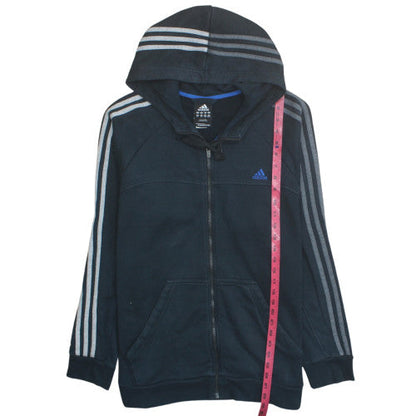 Adidas Men's Black XL Full Zip Hoodie Essentials Sportswear