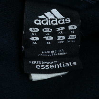 Adidas Men's Black XL Full Zip Hoodie Essentials Sportswear