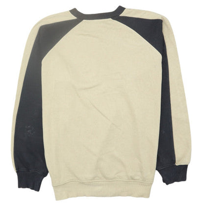 Puma Mens Beige Black Crew Neck Pullover Sweatshirt M
