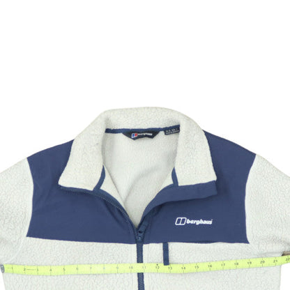 Berghaus Men's White Fleece Jacket M Lightweight Full Zip Outdoor