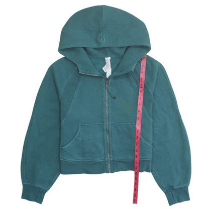 Lululemon Womens Teal Full Zip Hoodie Size S Cotton Blend Fleece