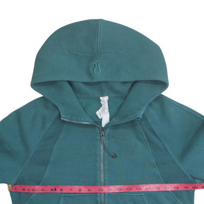 Lululemon Womens Teal Full Zip Hoodie Size S Cotton Blend Fleece