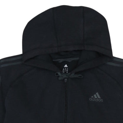 Adidas Men's Black Full Zip Hoodie XL Regular Fit Fleece