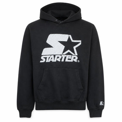 Starter Men’s Black Pullover Hoodie M Sports Graphic Fleece