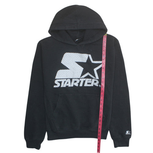 Starter Men’s Black Pullover Hoodie M Sports Graphic Fleece