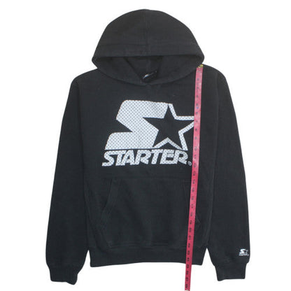 Starter Men’s Black Pullover Hoodie M Sports Graphic Fleece