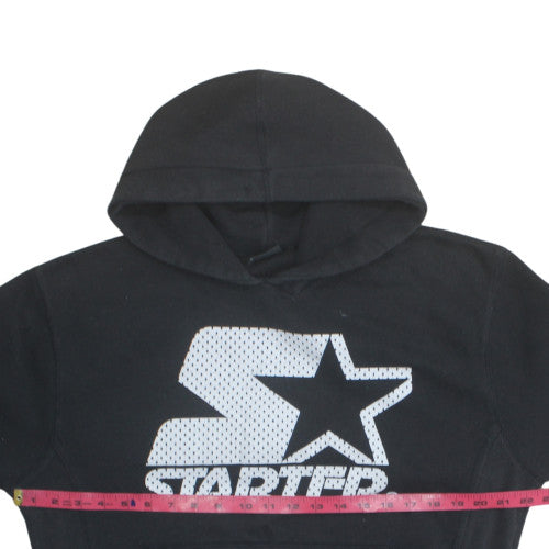 Starter Men’s Black Pullover Hoodie M Sports Graphic Fleece