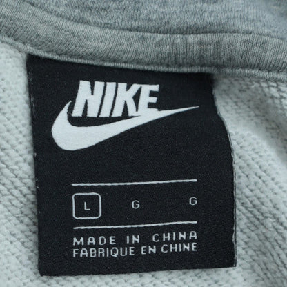 Nike Men's Grey Full Zip Hoodie L Fleece Regular Fit