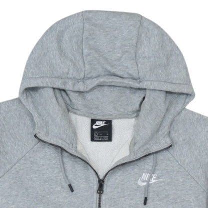Nike Men's Grey Full Zip Hoodie L Fleece Regular Fit