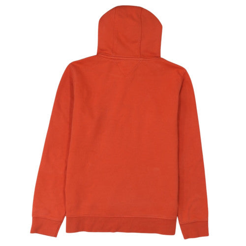 Tommy Hilfiger Men's Orange Pullover Hoodie L Logo Sweatshirt