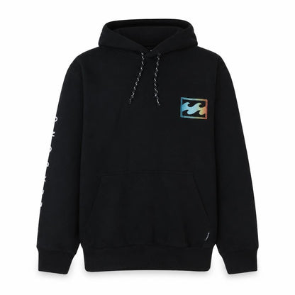 Billabong Mens Black Pullover Hoodie M Core Fit Graphic Surf Style