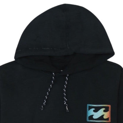 Billabong Mens Black Pullover Hoodie M Core Fit Graphic Surf Style