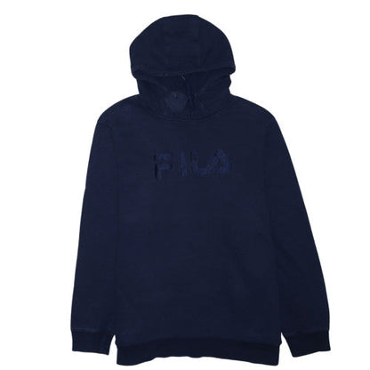 FILA Mens Blue XL Pullover Hoodie Fleece Logo Sweatshirt