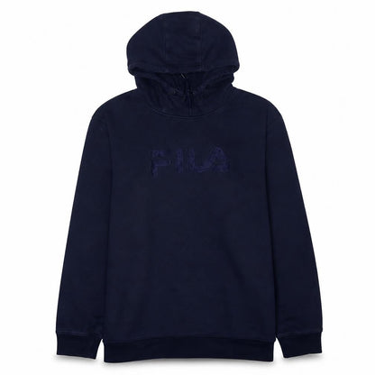 Fila Mens Blue XL Pullover Hoodie Fleece Logo Sweatshirt