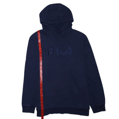 FILA Mens Blue XL Pullover Hoodie Fleece Logo Sweatshirt