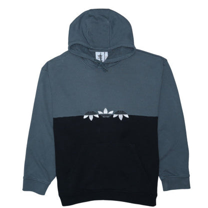 Adidas Mens Grey Black XL Pullover Hoodie Embroidered Logo Sportswear